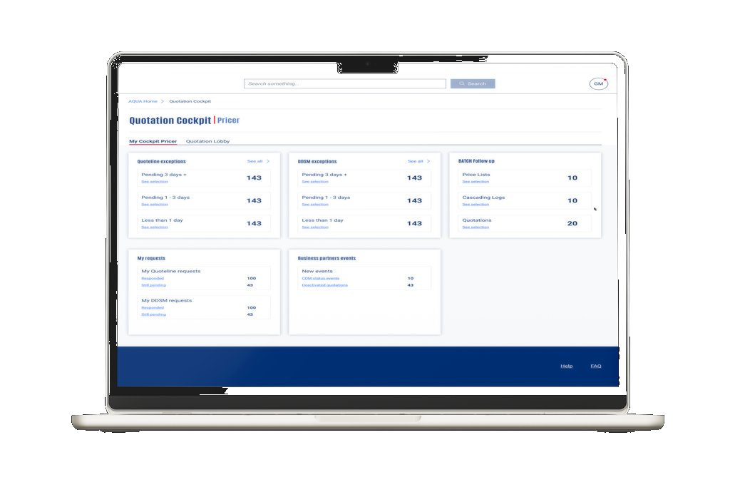 B2B SaaS platform — Quotation Cockpit interface