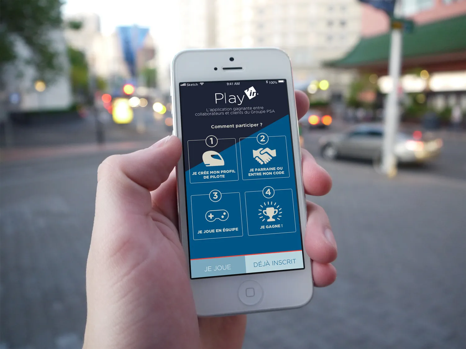 Play'in PSA Group — application mobile de gamification iOS Android