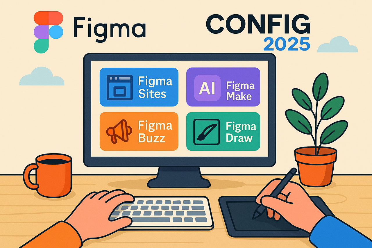Illustration des nouveautés Figma annoncées lors de la Config 2025 du 6 au 8 Mai 2025. Article rédigé par Thomas Dutrieux