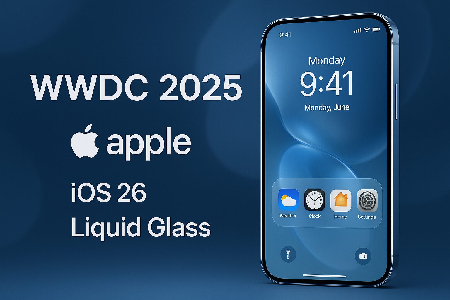 Liquid Glass UI WWDC 2025 Apple smartphone transparent presenté par Thomas Dutrieux